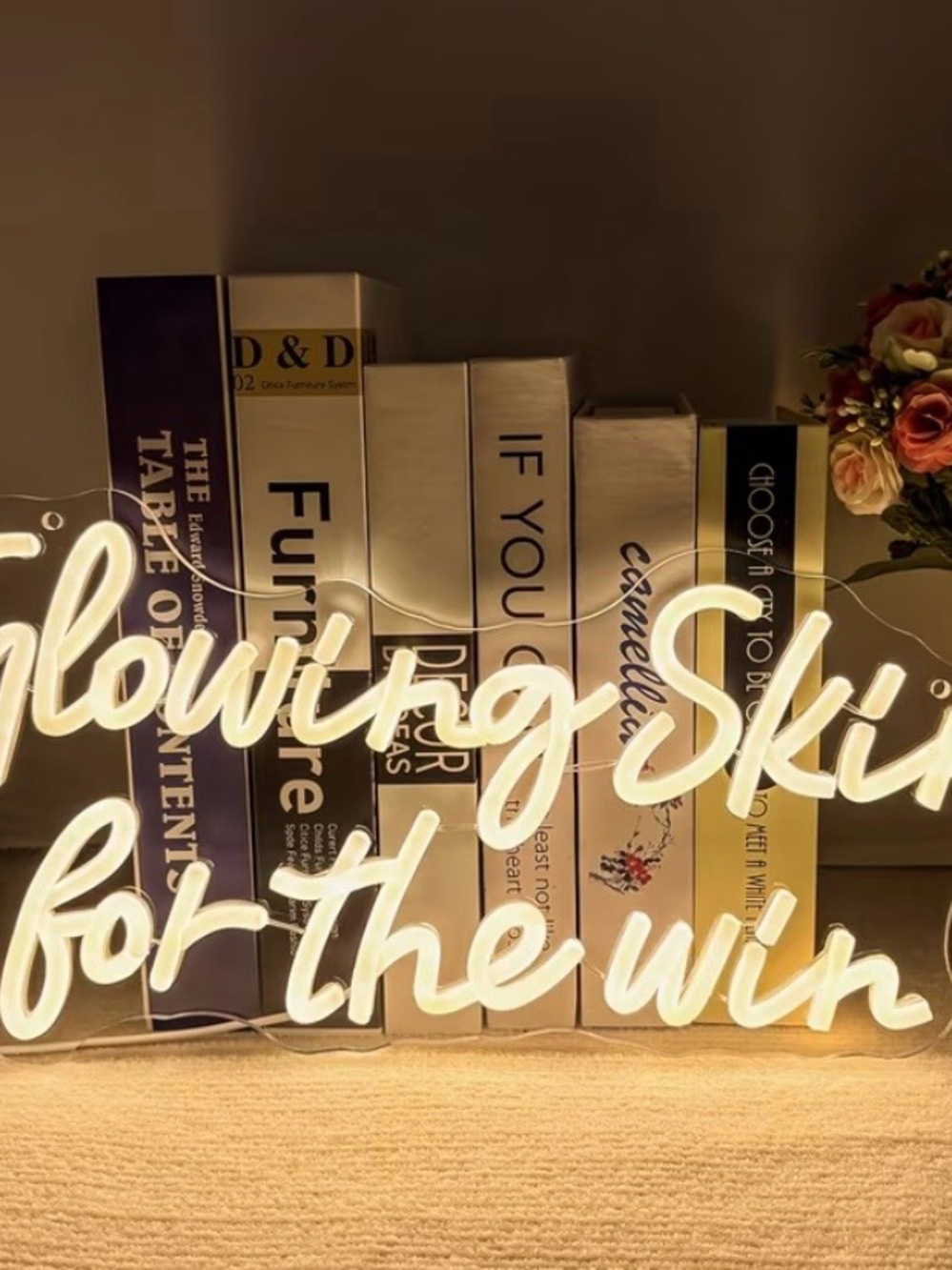 LED Neon Script Sign - Warm White Glowing Skin Phrase